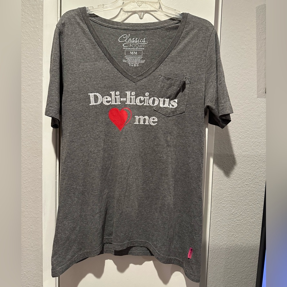 Deli lover v neck shirt